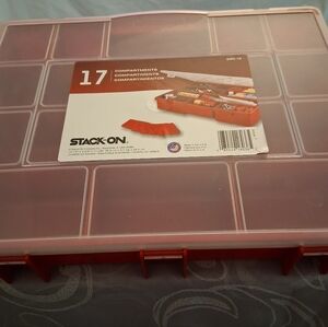 Stack-On-17-Compartment Storage Box in Red